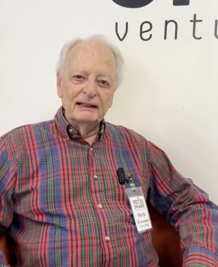 For Food Share’s Oldest Volunteer, Service Never Retires - Herb